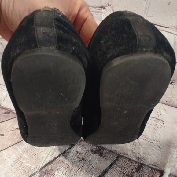Birdies The Starling Black Velvet Flats 8 - Picture 10 of 12